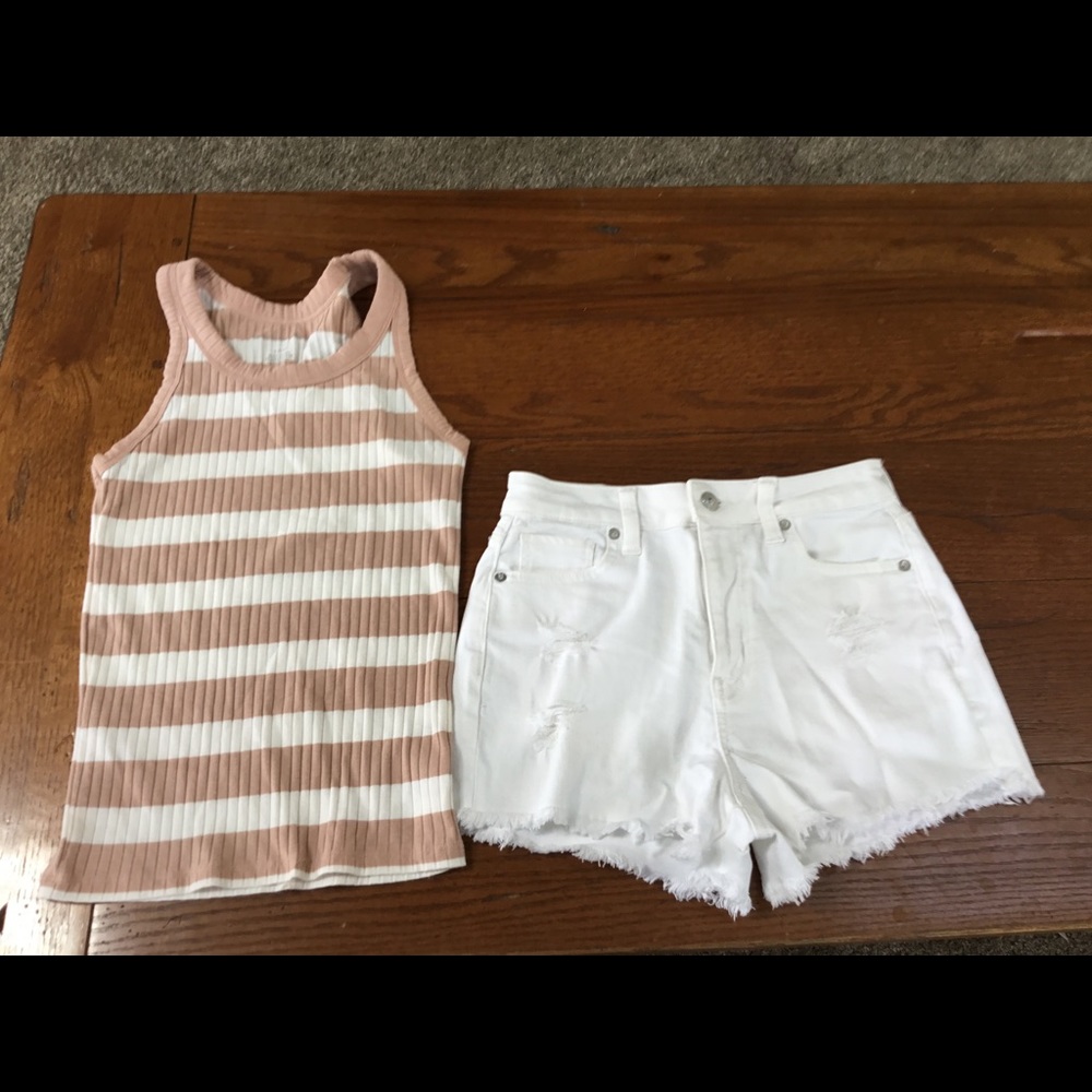American Eagle Tank Top and Shorts